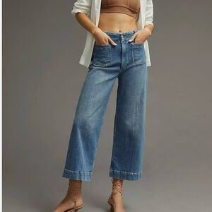 Pilcro The Skipper High Rise Wide Leg Jeans - Size 34